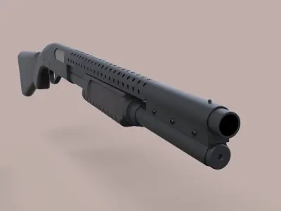 Remington 870 from the movie Terminator 3 3D model
