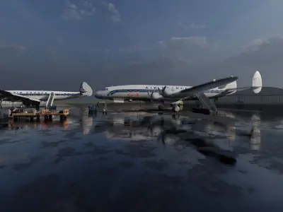 Constellation L-749 Constellation L-1049G and Starliner L-1649 3D model