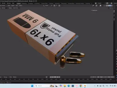 Small pistol ammunition box 3D model 3D model