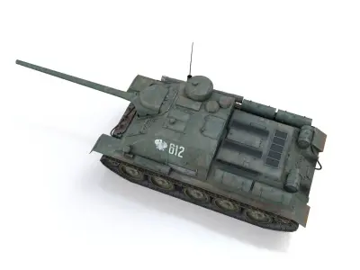 SU-100 - 612 - Soviet Tank Destroyer 3D model