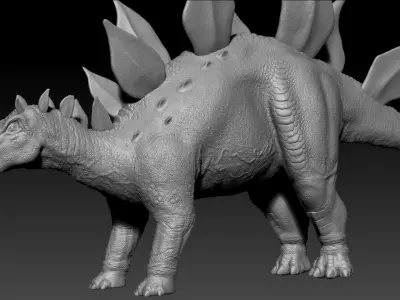 Dinosaur Stegosaurus Sculpt Project 3D model