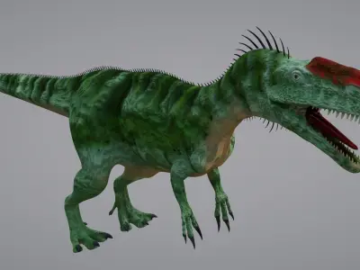 Monolophosaurus t-rex dinosaur 3D model