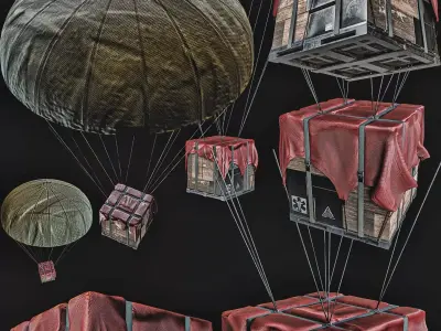 Airdrop Military Low-poly 3D model