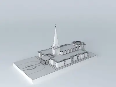 LDS. Helsinki Finland Temple. Templo Mormon. 124th. operating... Free 3D model