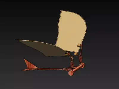 Leonardo da vinci flying mechanism 3D model