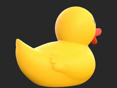 Duck Rubber toy Low-poly 3D model
