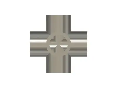 3D Printed Model 5-Way Half Inch Pipe Connector Free 3D print model