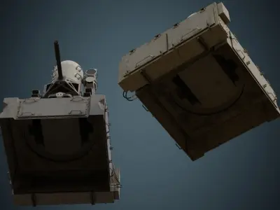 Cannon 1B  Low-poly 3D model