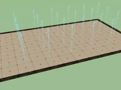 water jet on flooring 3d sketchup model 3D model