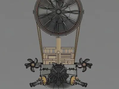 Dwarven airship 3D print model