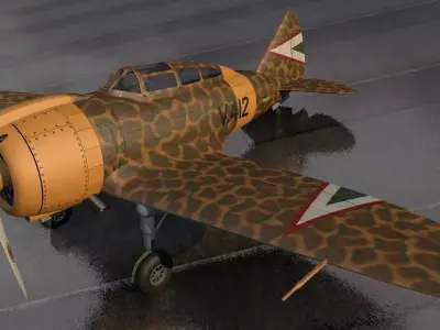 Reggiane Re-2000 Heja 3D model