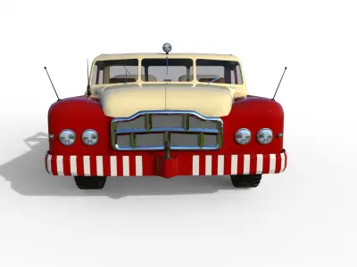 MAZ-541 aircraft tug Low-poly 3D model