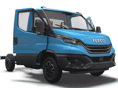 Iveco Daily Single Cab HQ Interior L1 Chassis 2023 3D model