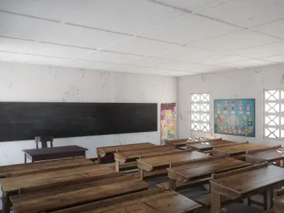 African Primary School Architecture Uganda Classroom V1 3D model