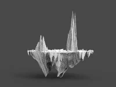 Floating Sharp Mountain  3D model
