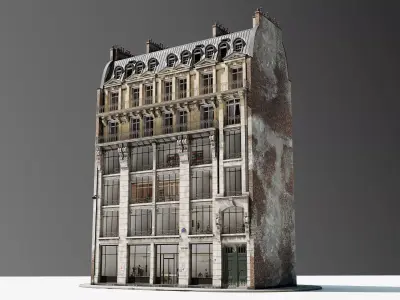 Parisian Commercial Resident Building 3D model