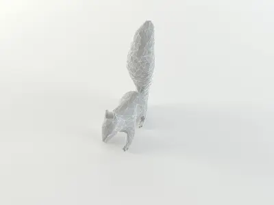 Squirrel Lowpoly Chipmunk Rodent Mammal Animal Low Poly  3D model