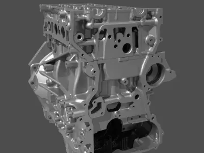 4 Cylinder Engine Block 02 3D model