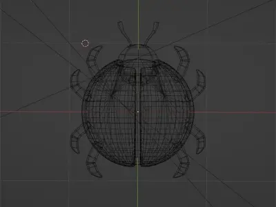 Yellow ladybug 3D model