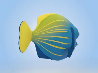 Emperor Angelfish 3D model