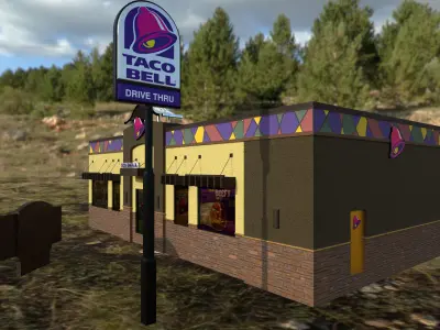 Taco Bell Low-poly 3D model