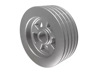 Classic Mechanical Pulley Low-poly 3D model