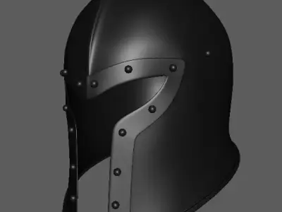 Medieval Helmet Barbuta Helmet Low-poly 3D model