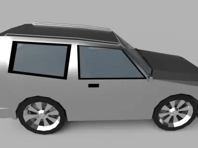 Low Poly SUV Low-poly 3D model