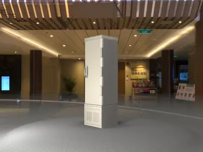 Electrical Distribution Cabinet 82 Low-poly 3D model