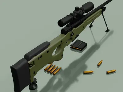 AWM Sniper 3D model
