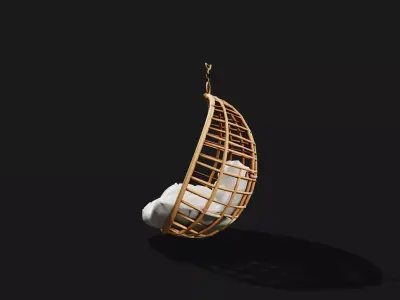 Hanging egg chair  Free low-poly 3D model