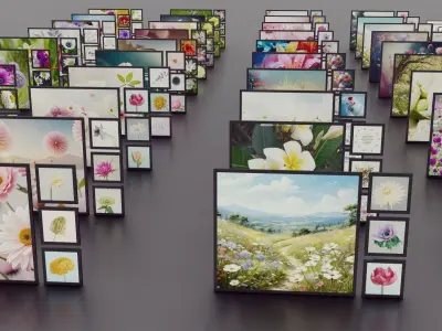 Frame Collection Low-poly 3D model