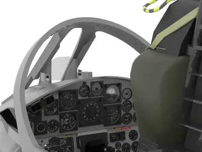 F-104G Starfighter Cockpit 3D model