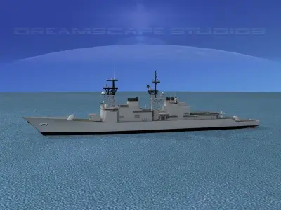 Spruance Class DD977 USS Briscoe 3D model