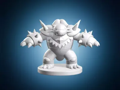Chesnaught Pokemon Character 3D Model 3D print model