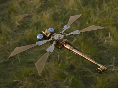 Mechanical Bug Low-poly 3D model