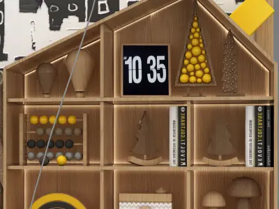 toys and furniture set Low-poly 3D model