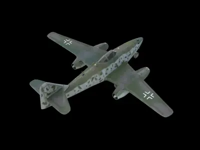 me262 fighter Low-poly 3D model