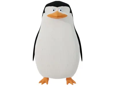 Skipper from Penguins of Madagascar Low-poly 3D model
