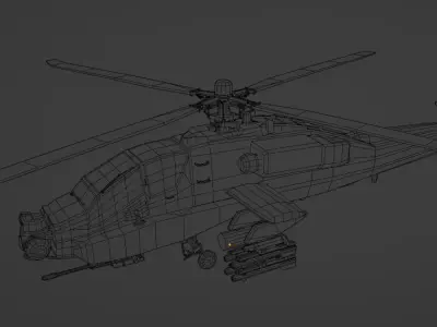 Apache helicopter 3D model