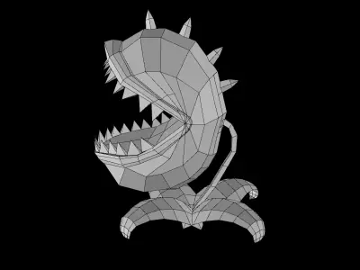 Creative Piranha Plant Low-poly 3D model