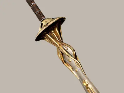 Mushroom sword Low-poly 3D model