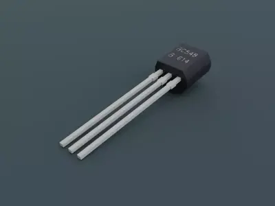 General Purpose NPN Transistor Low-poly 3D model