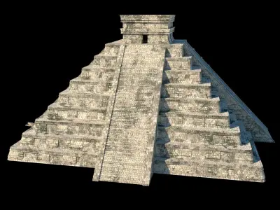 Chichen Itza PBR Low Poly Low-poly 3D model