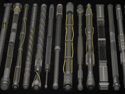 Cable and Wires and Cable Element 3D model