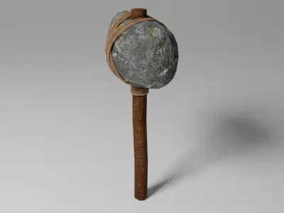 Primitive Neanderthal Axe Free 3D model
