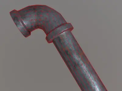 Pipe - metal Low-poly 3D model