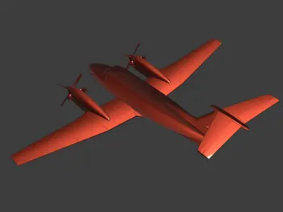 Beechcraft King Air B200 ready for 3D printing 3D print model