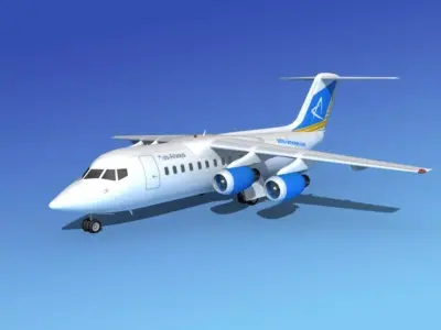 BAe 146-200  Axis Airways 3D model