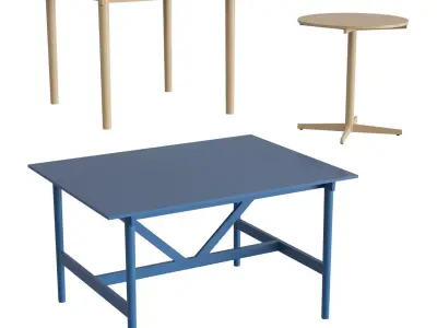 TAK Pedestal Table 01 3D model